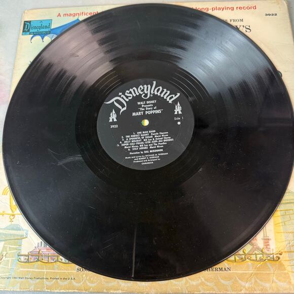 Vintage 1964 Walt Disney Mary Poppins Stories & Songs Vinyl Record - Picture 5 of 6